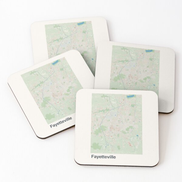 Artikelvorschau, Minimalistische Kartenkunst für Fayetteville entworfen und verkauft von MapsNerd.