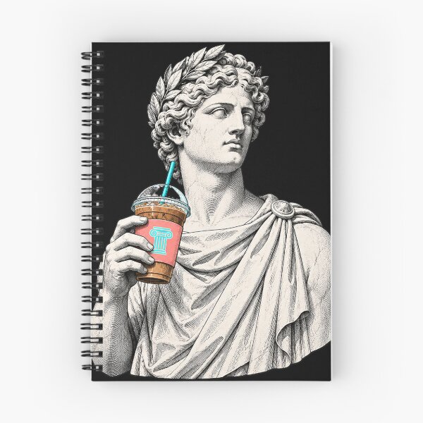 Item preview, Caffeinated Caesar - Classical Statue with Iced Coffee designed and sold by Motel Mirage.