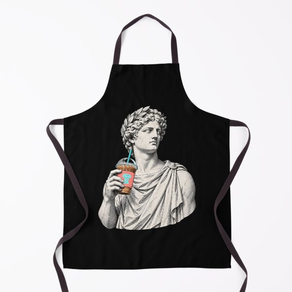 Item preview, Caffeinated Caesar - Classical Statue with Iced Coffee designed and sold by Motel Mirage.