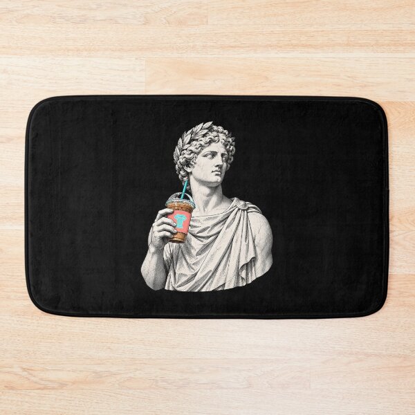 Item preview, Caffeinated Caesar - Classical Statue with Iced Coffee designed and sold by Motel Mirage.