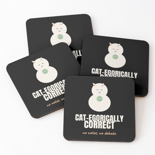Item preview, Cat-egorically Correct Funny Confident Cat Pun designed and sold by The Cozy Design Studio.