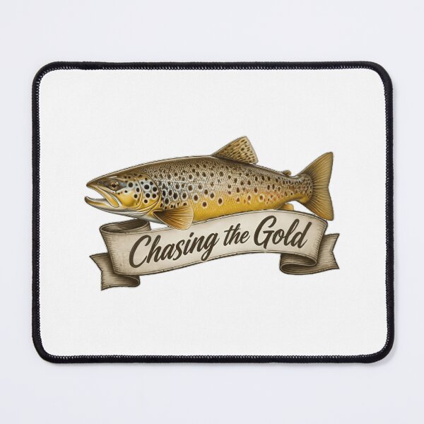 Item preview, Vintage Chasing The Gold Brown Trout Graphic designed and sold by NobleCast .