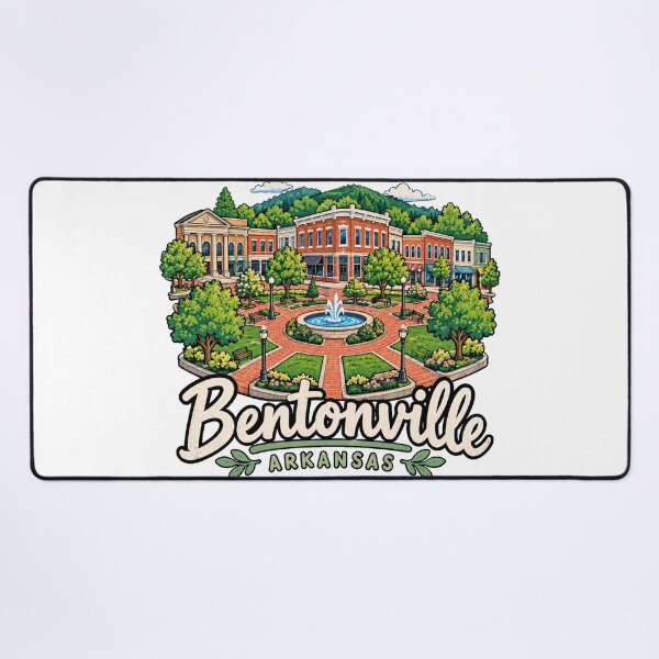Item preview, Hand Drawn Bentonville Arkansas Travel Souvenir Landmark Gift designed and sold by MichaeIRellov.