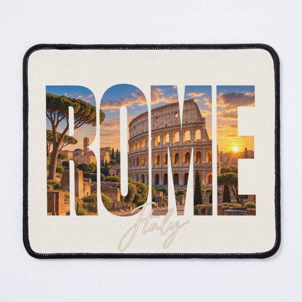 Item preview, Rome Italy Colosseum Sunset – Italian City Photo Typography designed and sold by MetaModel Editions.