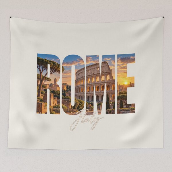 Item preview, Rome Italy Colosseum Sunset – Italian City Photo Typography designed and sold by MetaModel Editions.