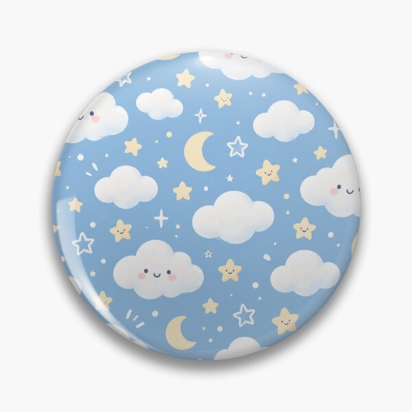 Item preview, Cute Pastel Clouds and Stars Pattern designed and sold by KruzyArts.