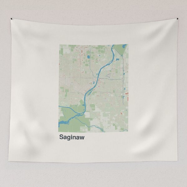Item preview, Saginaw Minimalistic Map Art designed and sold by MapsNerd.