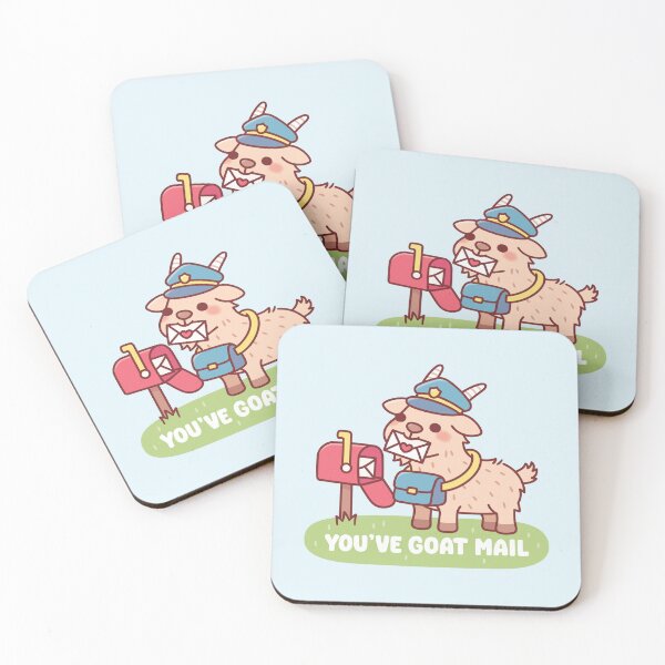 Item preview, Cute Goat Postal Delivery - You've Goat Mail Pun designed and sold by rustydoodle.