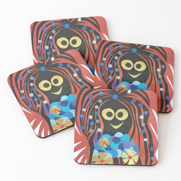Item preview, Amabie Guardian – Japanese Yokai Collage designed and sold by SamuraiSixCoin.