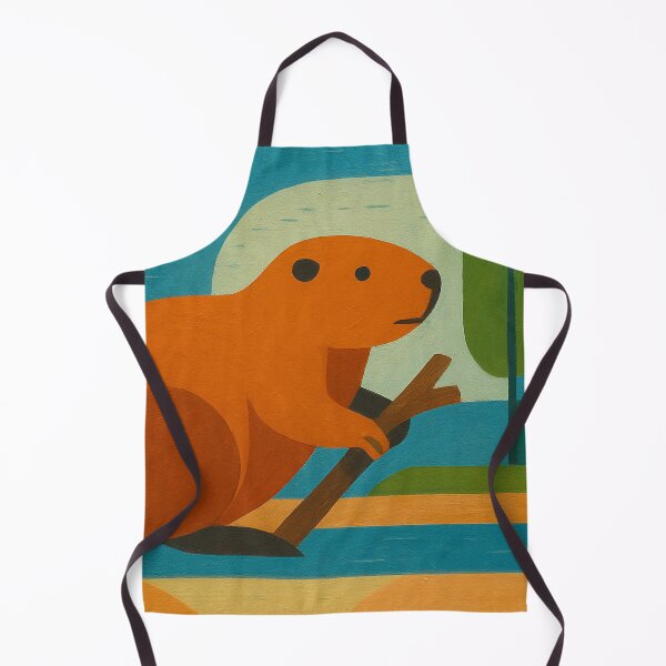 Item preview, Beaver in nature - a Geometric illustration. designed and sold by GalleryKauffeld.