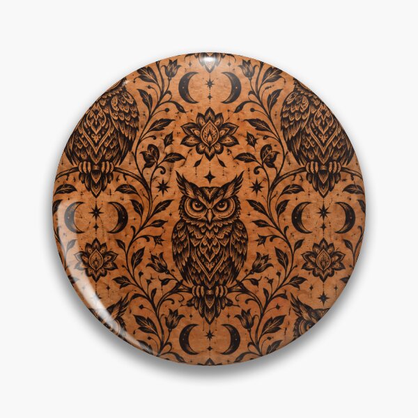 Item preview, Mystical Owl and Crescent Moon Seamless Pattern designed and sold by optimusprime39.
