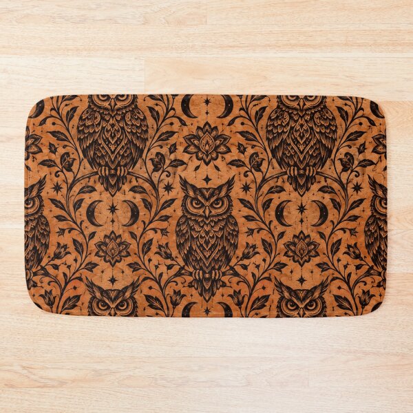 Item preview, Mystical Owl and Crescent Moon Seamless Pattern designed and sold by optimusprime39.