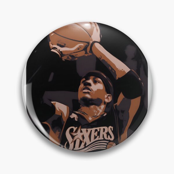 Aperçu de l'œuvre Design graphique rétro d'Allen Iverson, légende du basketball créée et vendue par Brimitive.