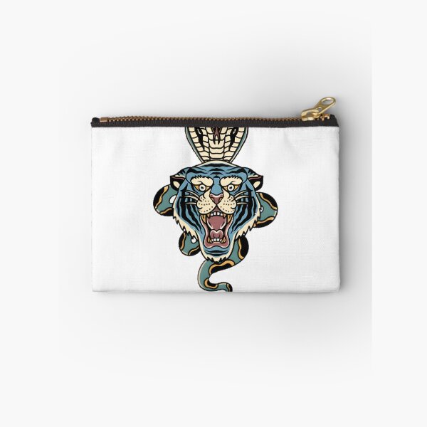 Item preview, Tiger and Cobra Tattoo Design with Bold Contrast and Intricate Details designed and sold by Brimitive.