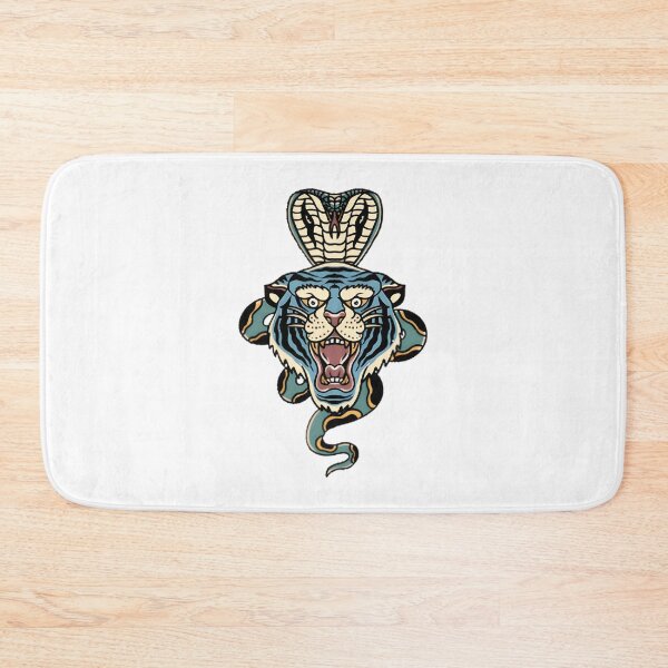 Item preview, Tiger and Cobra Tattoo Design with Bold Contrast and Intricate Details designed and sold by Brimitive.