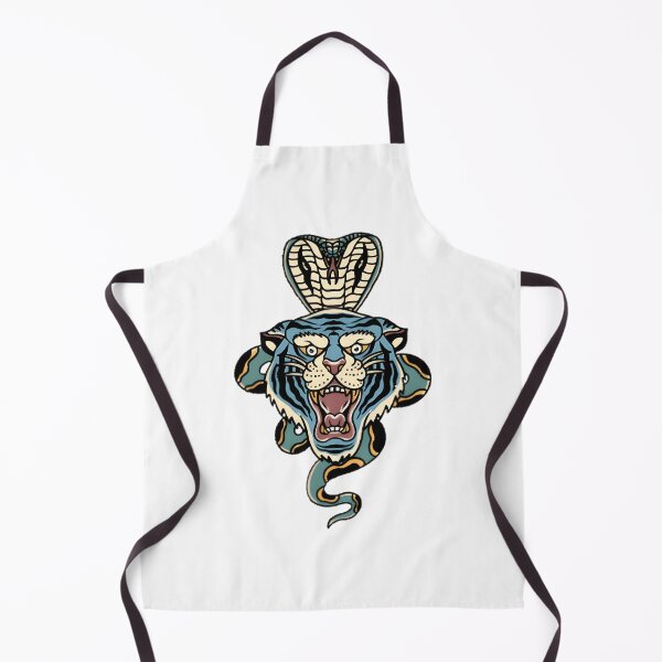 Item preview, Tiger and Cobra Tattoo Design with Bold Contrast and Intricate Details designed and sold by Brimitive.