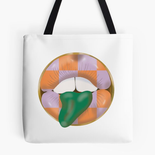 Item preview, Rebel Lips Pop Art – blocks lila orange green tongue designed and sold by GoldenRebels.