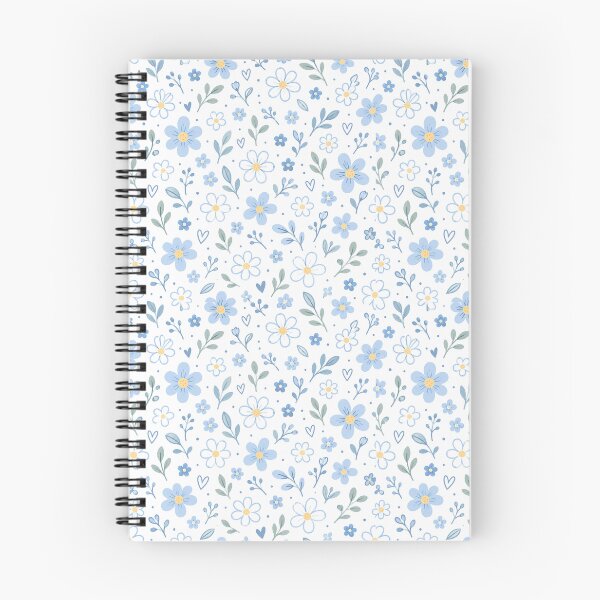 Item preview, Calm Blue Daisy Floral Doodle Pattern designed and sold by KruzyArts.