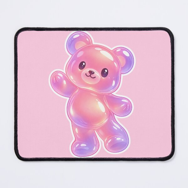 Item preview, Pink Purple Glossy Jelly Teddy Bear Cute 3D Sticker Design designed and sold by @SHINTOSARTSTORE.