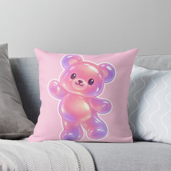 Item preview, Pink Purple Glossy Jelly Teddy Bear Cute 3D Sticker Design designed and sold by @SHINTOSARTSTORE.