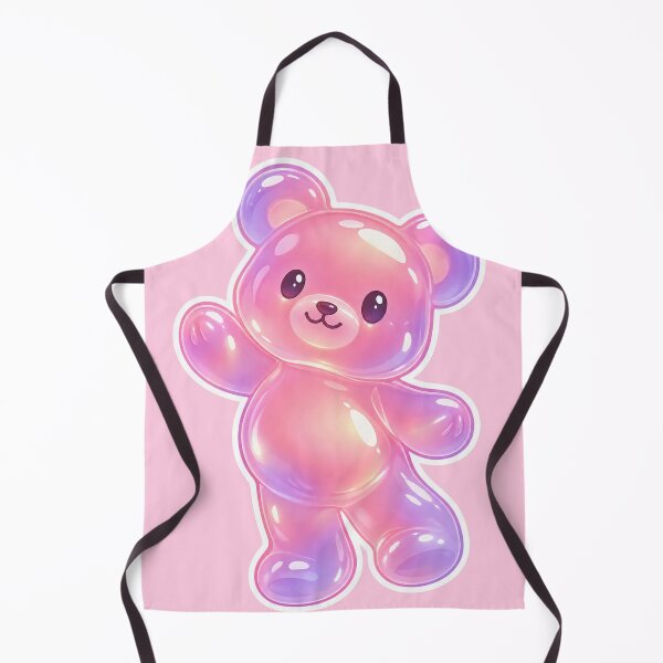 Item preview, Pink Purple Glossy Jelly Teddy Bear Cute 3D Sticker Design designed and sold by @SHINTOSARTSTORE.