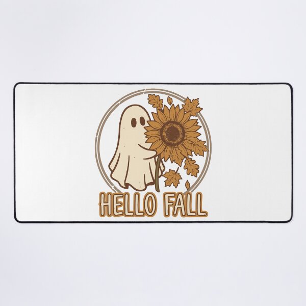 Item preview, Hello Fall Ghost Sunflower Cute Spooky Autumn Halloween Thanksgiving Retro Fall Season Aesthetic T-shirt and sticker designed and sold by Billium Halder.