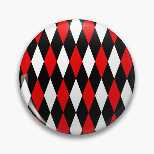 Item preview, Red Black White Harlequin Diamonds Pattern - Dark  designed and sold by PatternTitan.