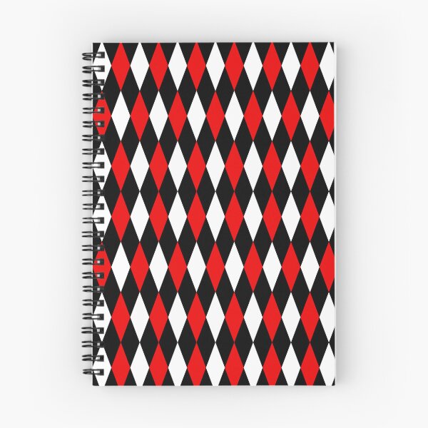 Item preview, Red Black White Harlequin Diamonds Pattern - Dark  designed and sold by PatternTitan.