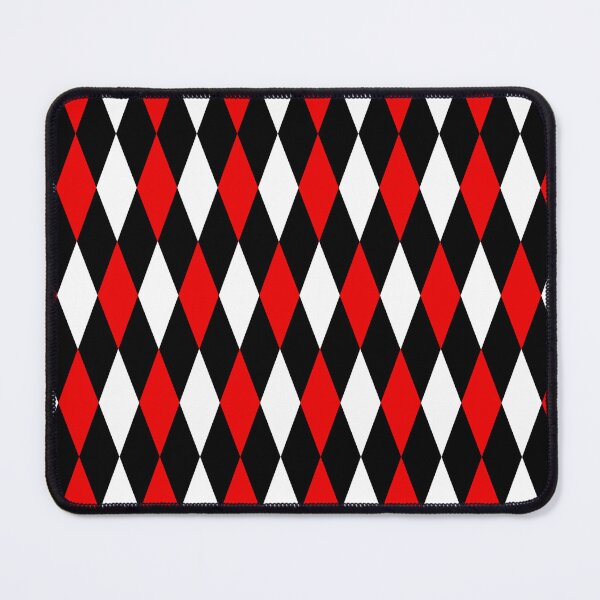 Item preview, Red Black White Harlequin Diamonds Pattern - Dark designed and sold by PatternTitan.