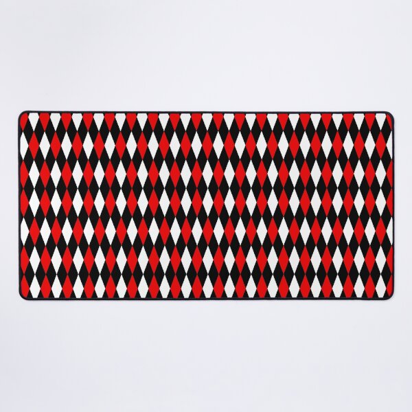 Item preview, Red Black White Harlequin Diamonds Pattern - Dark designed and sold by PatternTitan.