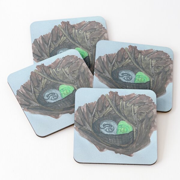 Item preview, Green & grey snakes in a tree basket designed and sold by 880Dreamer008.