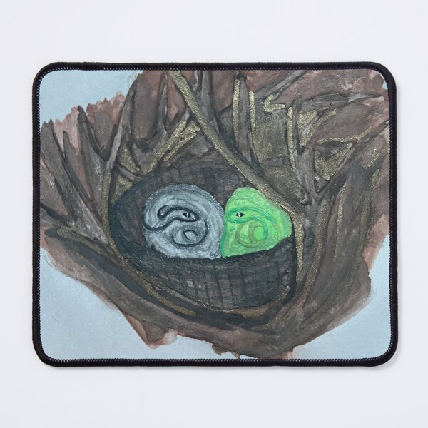 Item preview, Green & grey snakes in a tree basket designed and sold by 880Dreamer008.