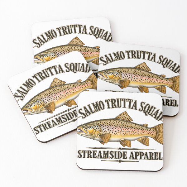 Item preview, Trucha marrón Salmo Trutta Squad con contorno dorado designed and sold by NobleCast .