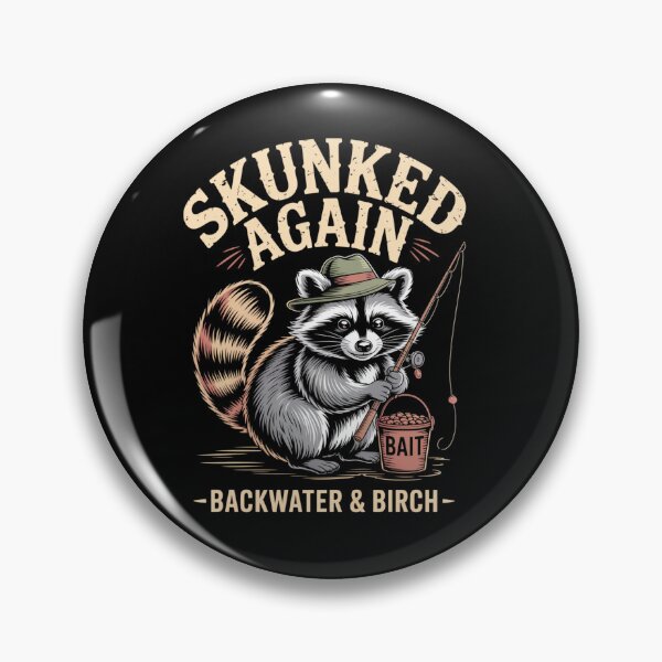 Item preview, Skunked Again Funny Skunk Fishing designed and sold by ZACK ART.