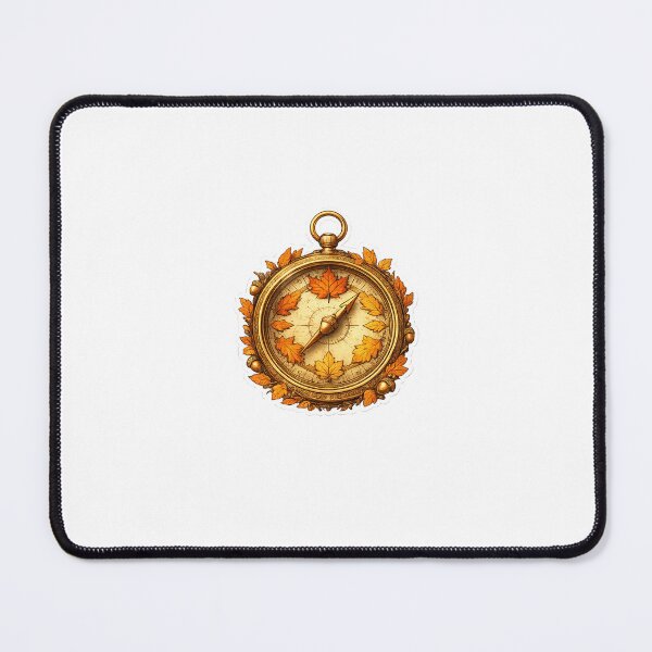 Item preview, Autumn Compass Sticker | Vintage Brass Woodland Navigation | Cozy Fall Adventure designed and sold by PawsAndpetalstudio.
