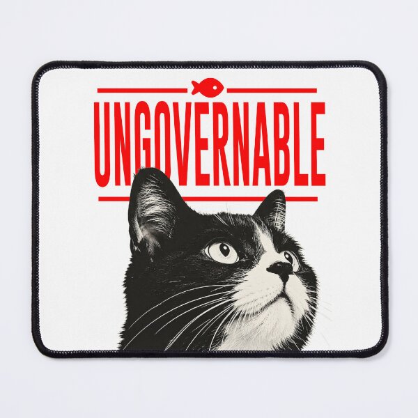 Item preview, Ungovernable Tuxedo Cat Propaganda - Funny Anarchy Cat Art designed and sold by Silly Goose Party.