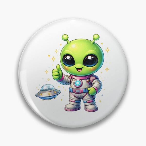 Artikelvorschau, Niedlicher Alien-Astronaut mit UFO-Weltraumforscher-Design. entworfen und verkauft von The-T-In-Retro.