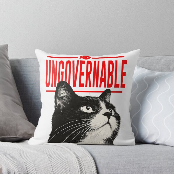 Item preview, Ungovernable Tuxedo Cat Propaganda - Funny Anarchy Cat Art designed and sold by Silly Goose Party.