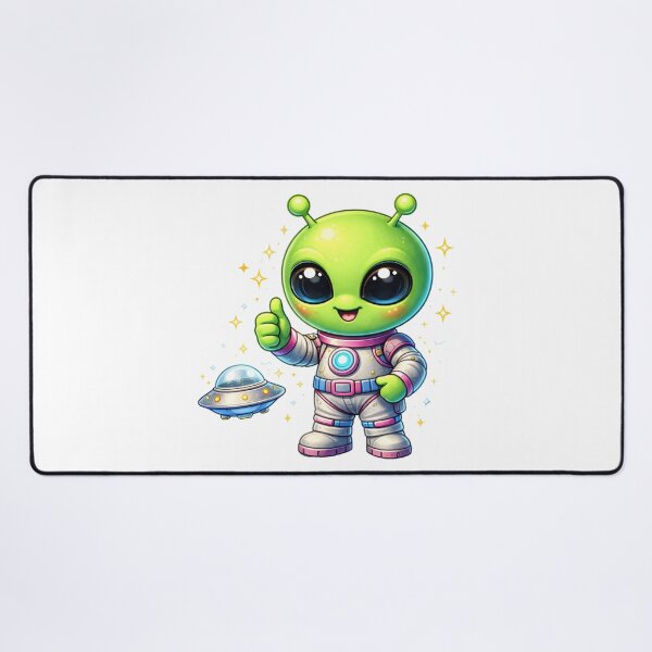 Item preview, Cute Alien Astronaut With UFO Space Explorer Design. designed and sold by The-T-In-Retro.