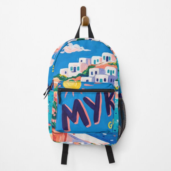 Item preview, Travel poster of Mykonos - Greece with beach, sea and houses designed and sold by PrintableTravel.