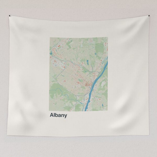 Artikelvorschau, Minimalistische Kartenkunst von Albany entworfen und verkauft von MapsNerd.