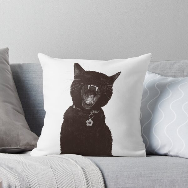 Item preview, Black Cat Yawning Sketch designed and sold by EJs .