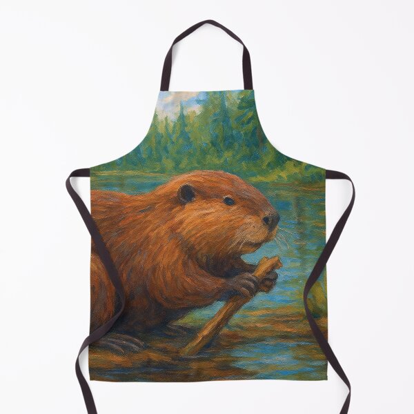 Item preview, a Beaver in nature painting designed and sold by GalleryKauffeld.