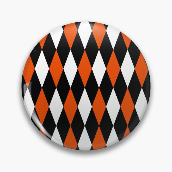 Item preview, Orange Black White Harlequin Diamonds Pattern - Dark  designed and sold by PatternTitan.