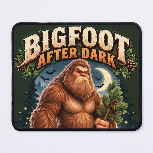 Item preview, Bigfoot After Dark Stay Wild Cryptid Forest Vector Art designed and sold by M. Mamdouh Artworks.