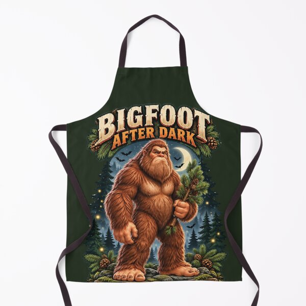 Item preview, Bigfoot After Dark Stay Wild Cryptid Forest Vector Art designed and sold by M. Mamdouh Artworks.