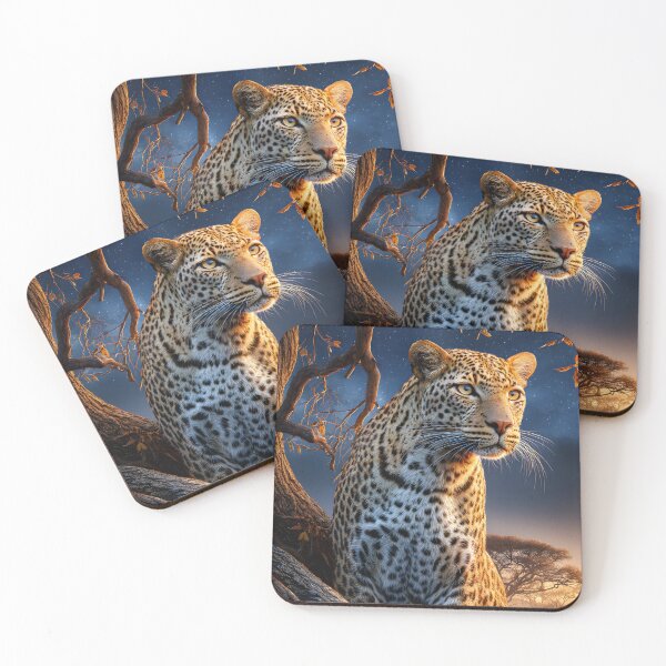 Item preview, Majestic Leopard Perched in a Tree at Dusk designed and sold by Artessie.