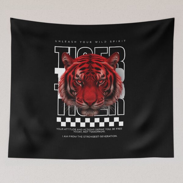 Item preview, red tiger  designed and sold by wildforcedesign.