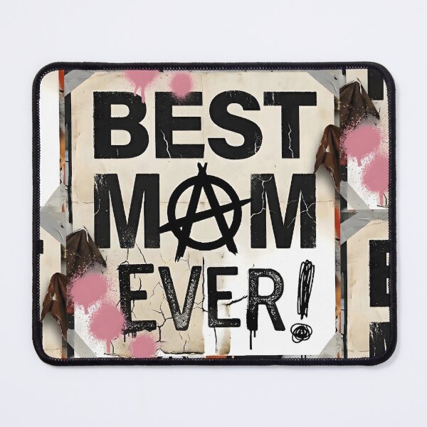 Item preview, Best Mom Ever Anarchy Punk Canvas Print | Edgy Rock Mother's Day Wall Art | Grunge Typography Poster | Cool Rebel Mom Room Decor designed and sold by SergioMiklos.