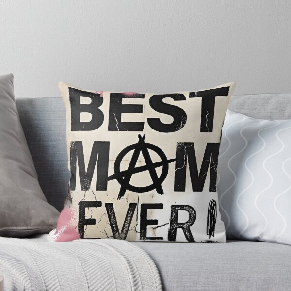 Item preview, Best Mom Ever Anarchy Punk Canvas Print | Edgy Rock Mother's Day Wall Art | Grunge Typography Poster | Cool Rebel Mom Room Decor designed and sold by SergioMiklos.